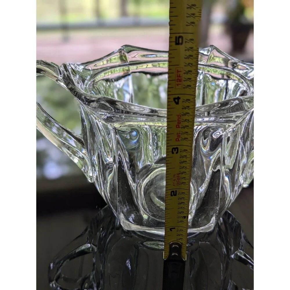 IMPERIAL GLASS-OHIO Old Williamsburg Glass Sugar Bowl Dish Clear Double Handles